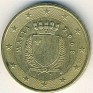 Euro - 50 Euro Cent - Malta - 2008 - Aluminio-Bronce - KM# 130 - Obv: Crowned shield within wreath Rev: Relief map of Western Europe - 0